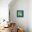 Letter R Green-NaxArt-Framed Stretched Canvas displayed on a wall