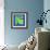 Letter R Green-NaxArt-Framed Premium Giclee Print displayed on a wall