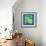 Letter R Green-NaxArt-Framed Art Print displayed on a wall