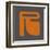 Letter R Orange-NaxArt-Framed Art Print