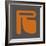 Letter R Orange-NaxArt-Framed Premium Giclee Print