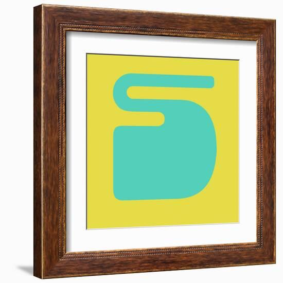 Letter S Blue and Yellow-NaxArt-Framed Art Print