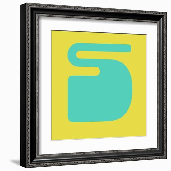 Letter S Blue and Yellow-NaxArt-Framed Art Print