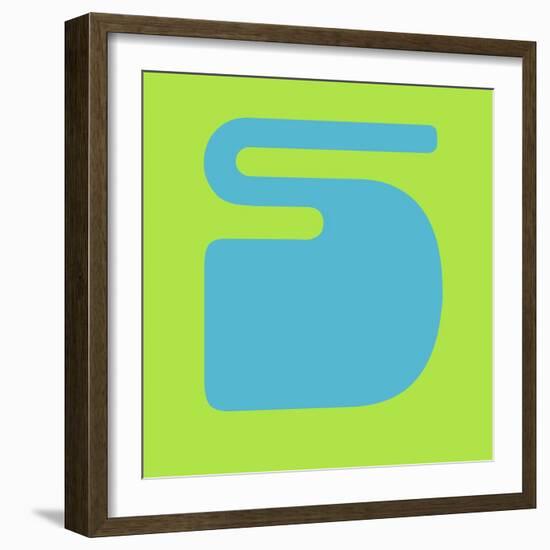 Letter S Blue-NaxArt-Framed Art Print