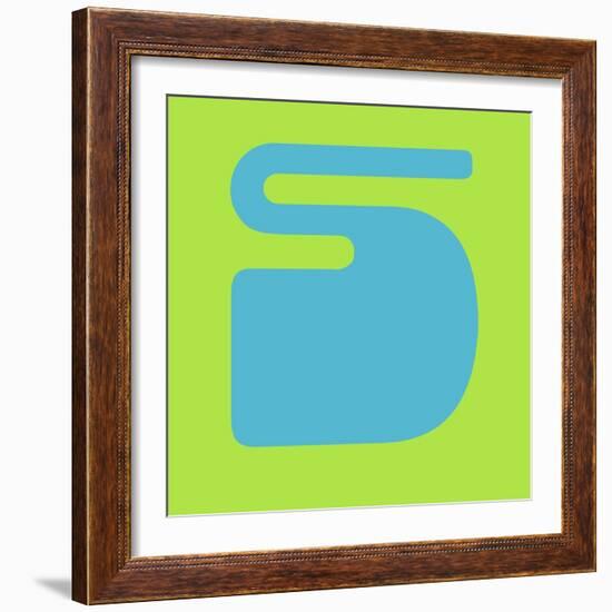 Letter S Blue-NaxArt-Framed Art Print