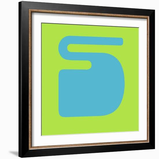 Letter S Blue-NaxArt-Framed Art Print