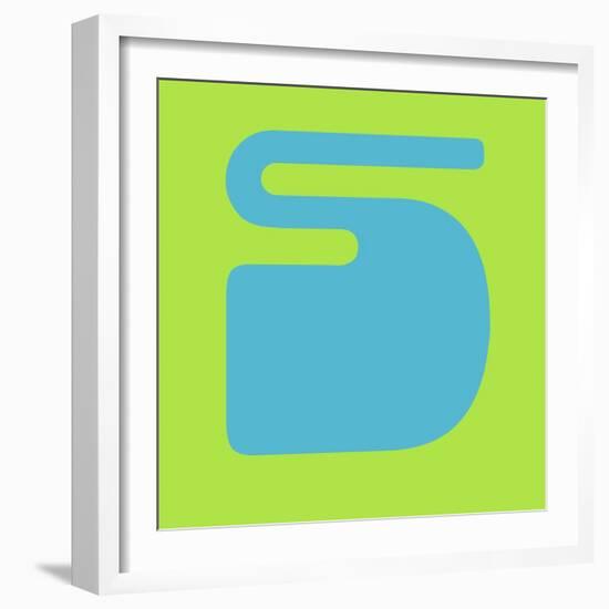 Letter S Blue-NaxArt-Framed Art Print