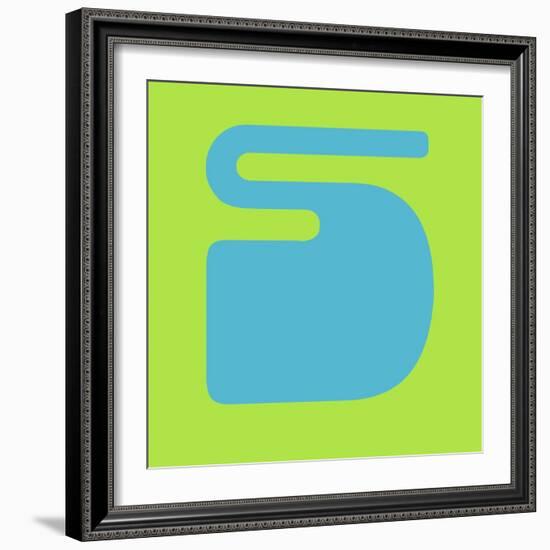 Letter S Blue-NaxArt-Framed Art Print