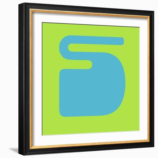 Letter S Blue-NaxArt-Framed Art Print