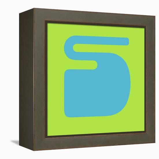 Letter S Blue-NaxArt-Framed Stretched Canvas