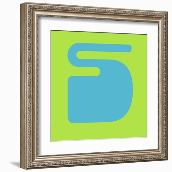 Letter S Blue-NaxArt-Framed Art Print