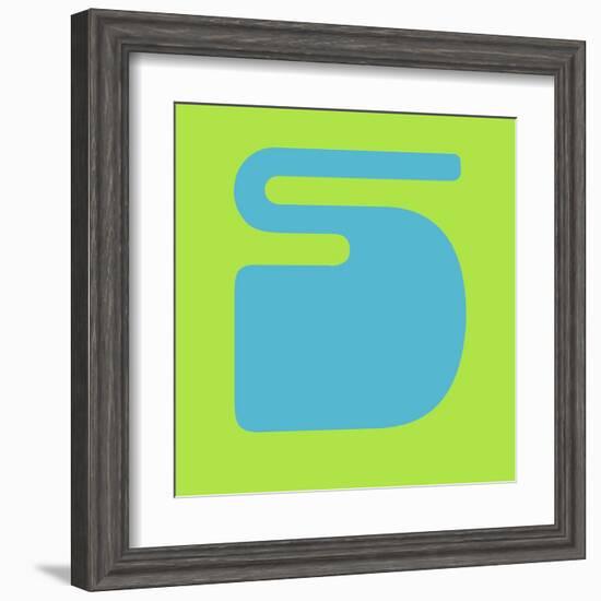 Letter S Blue-NaxArt-Framed Art Print