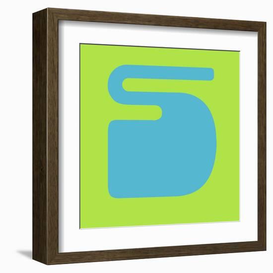 Letter S Blue-NaxArt-Framed Art Print