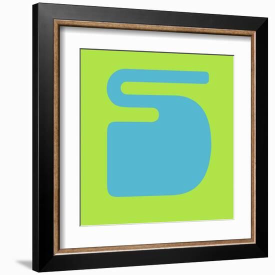 Letter S Blue-NaxArt-Framed Art Print