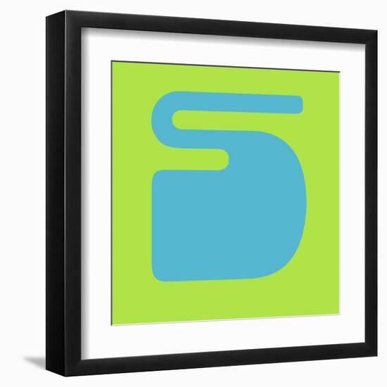 Letter S Blue-NaxArt-Framed Art Print