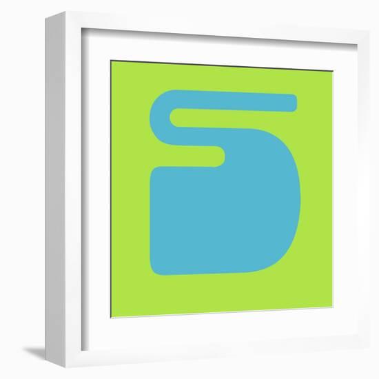 Letter S Blue-NaxArt-Framed Art Print