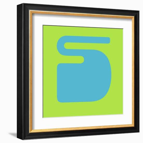 Letter S Blue-NaxArt-Framed Art Print