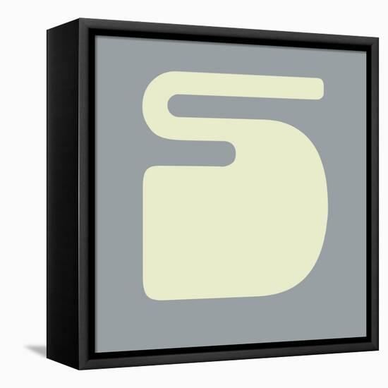 Letter S White-NaxArt-Framed Stretched Canvas
