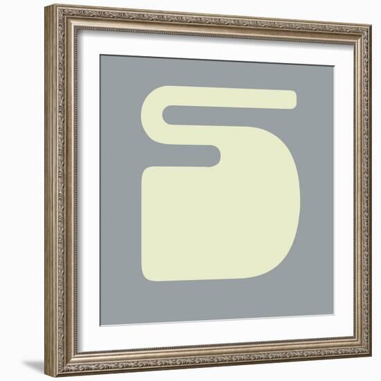 Letter S White-NaxArt-Framed Premium Giclee Print