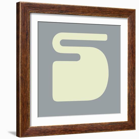 Letter S White-NaxArt-Framed Premium Giclee Print