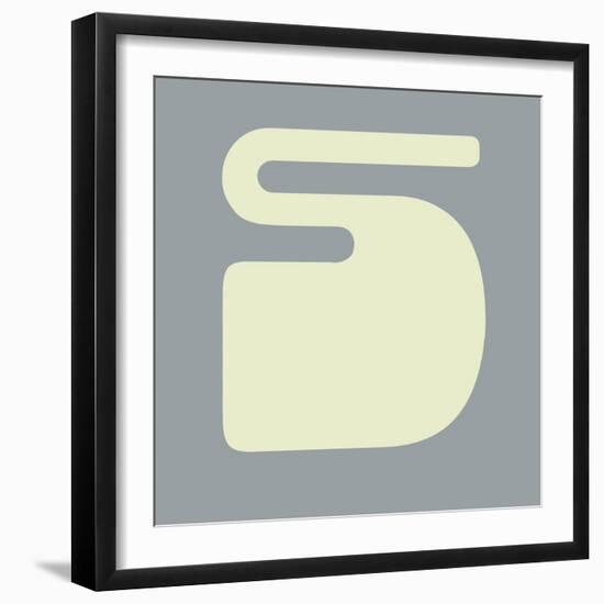 Letter S White-NaxArt-Framed Premium Giclee Print