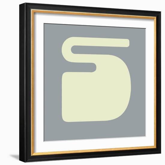 Letter S White-NaxArt-Framed Premium Giclee Print