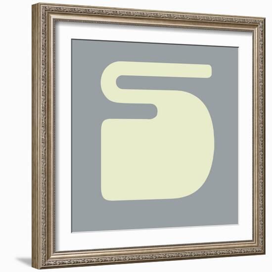 Letter S White-NaxArt-Framed Art Print
