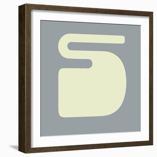 Letter S White-NaxArt-Framed Art Print