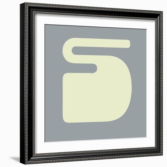 Letter S White-NaxArt-Framed Art Print