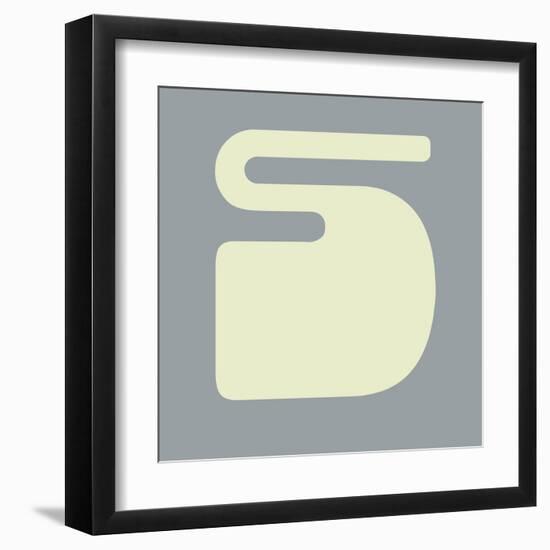 Letter S White-NaxArt-Framed Art Print