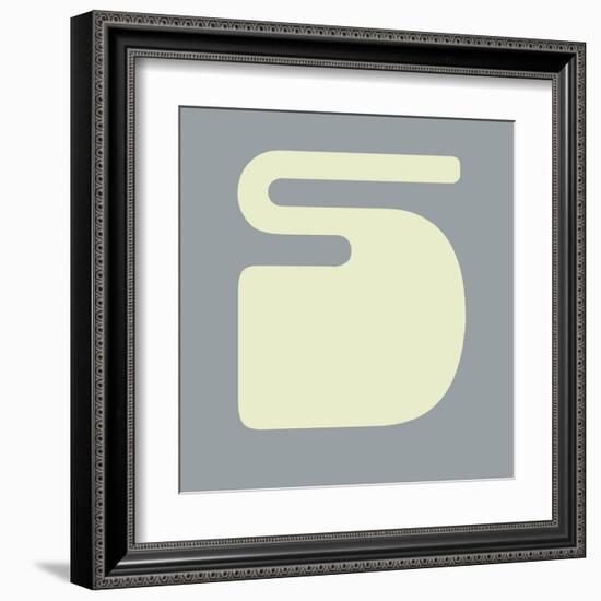 Letter S White-NaxArt-Framed Art Print