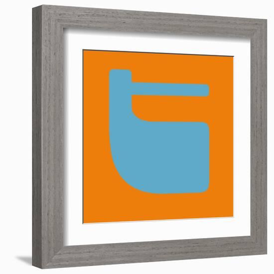 Letter T Blue-NaxArt-Framed Art Print