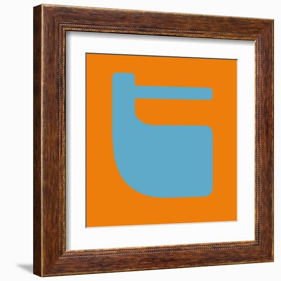 Letter T Blue-NaxArt-Framed Art Print