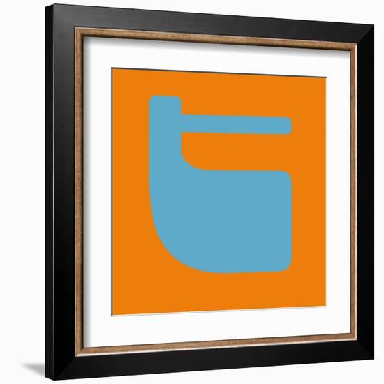 Letter T Blue-NaxArt-Framed Art Print