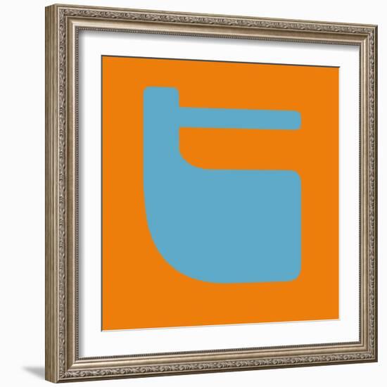 Letter T Blue-NaxArt-Framed Art Print