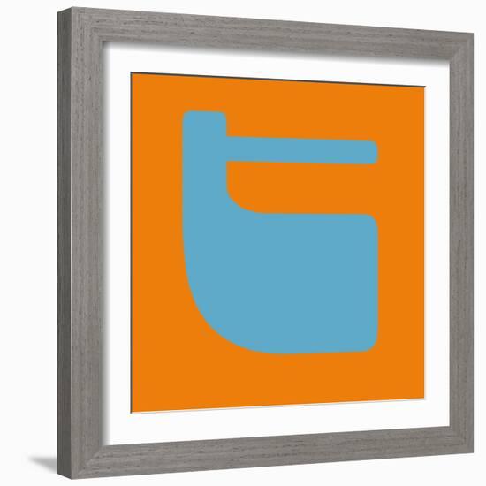 Letter T Blue-NaxArt-Framed Art Print