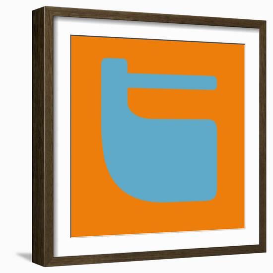 Letter T Blue-NaxArt-Framed Art Print