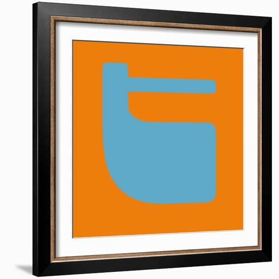 Letter T Blue-NaxArt-Framed Art Print