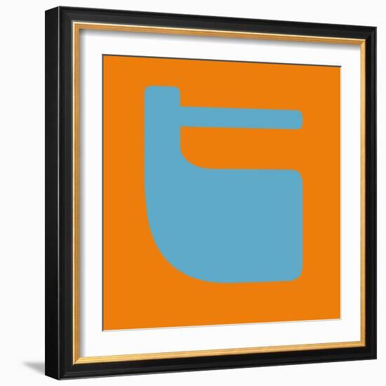 Letter T Blue-NaxArt-Framed Art Print
