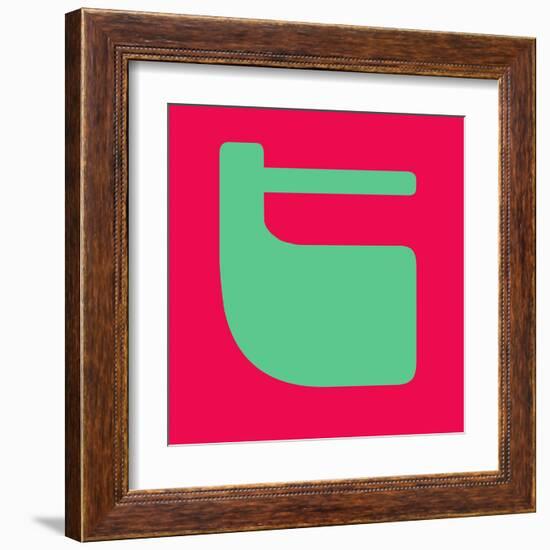 Letter T Green-NaxArt-Framed Art Print