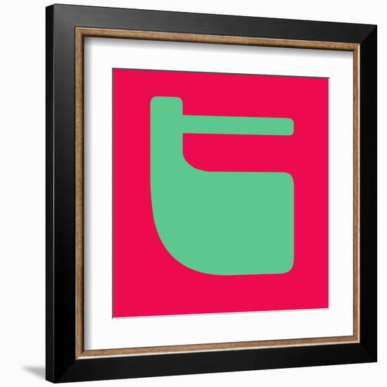 Letter T Green-NaxArt-Framed Art Print