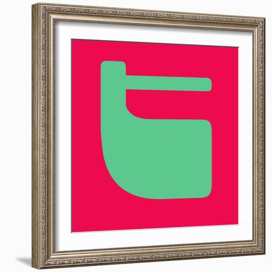 Letter T Green-NaxArt-Framed Art Print