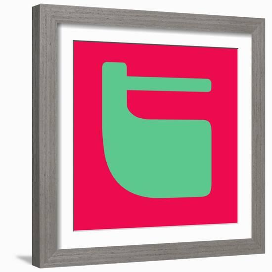 Letter T Green-NaxArt-Framed Art Print