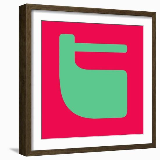 Letter T Green-NaxArt-Framed Art Print