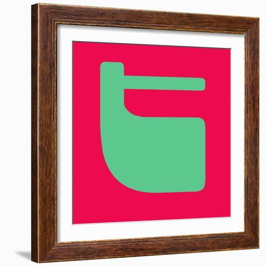 Letter T Green-NaxArt-Framed Art Print