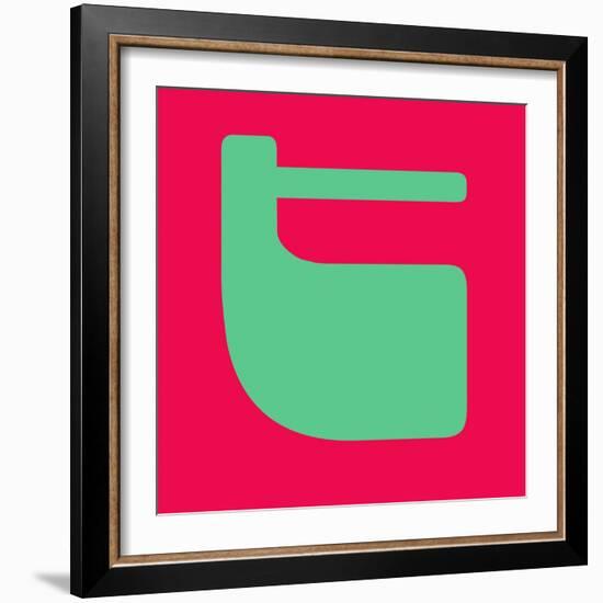 Letter T Green-NaxArt-Framed Art Print