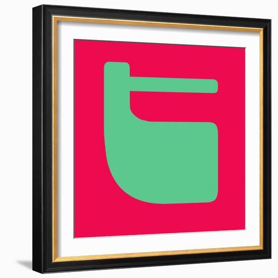 Letter T Green-NaxArt-Framed Art Print