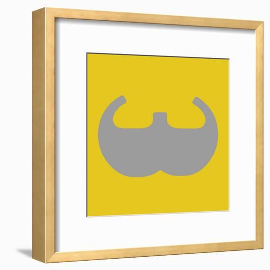 Letter W Grey-NaxArt-Framed Art Print