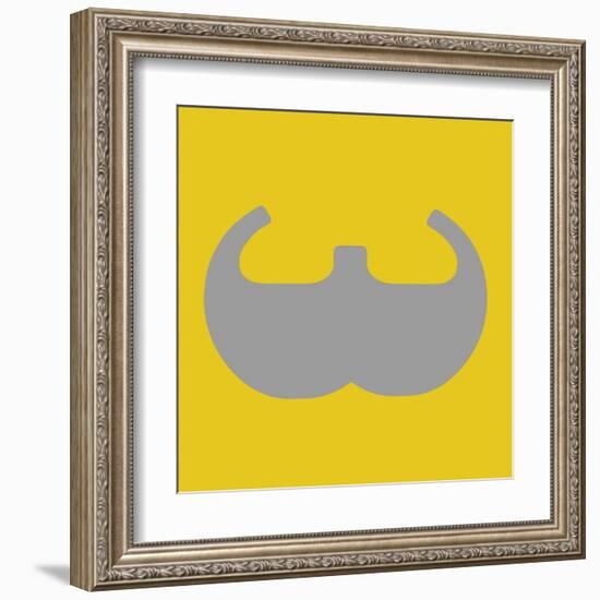 Letter W Grey-NaxArt-Framed Art Print