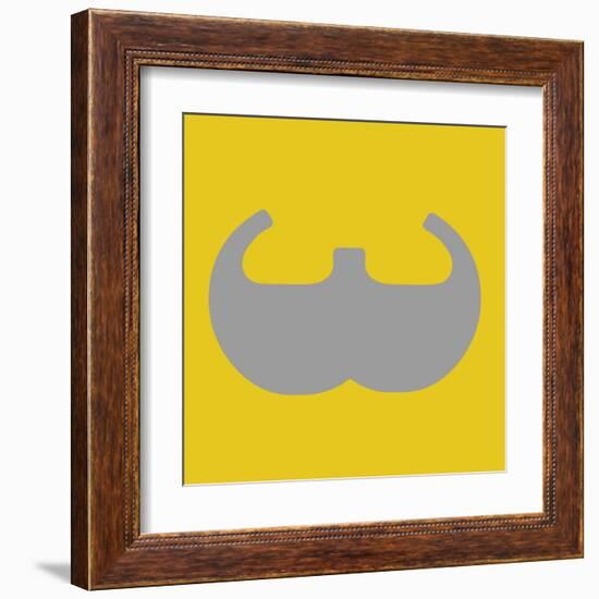 Letter W Grey-NaxArt-Framed Art Print